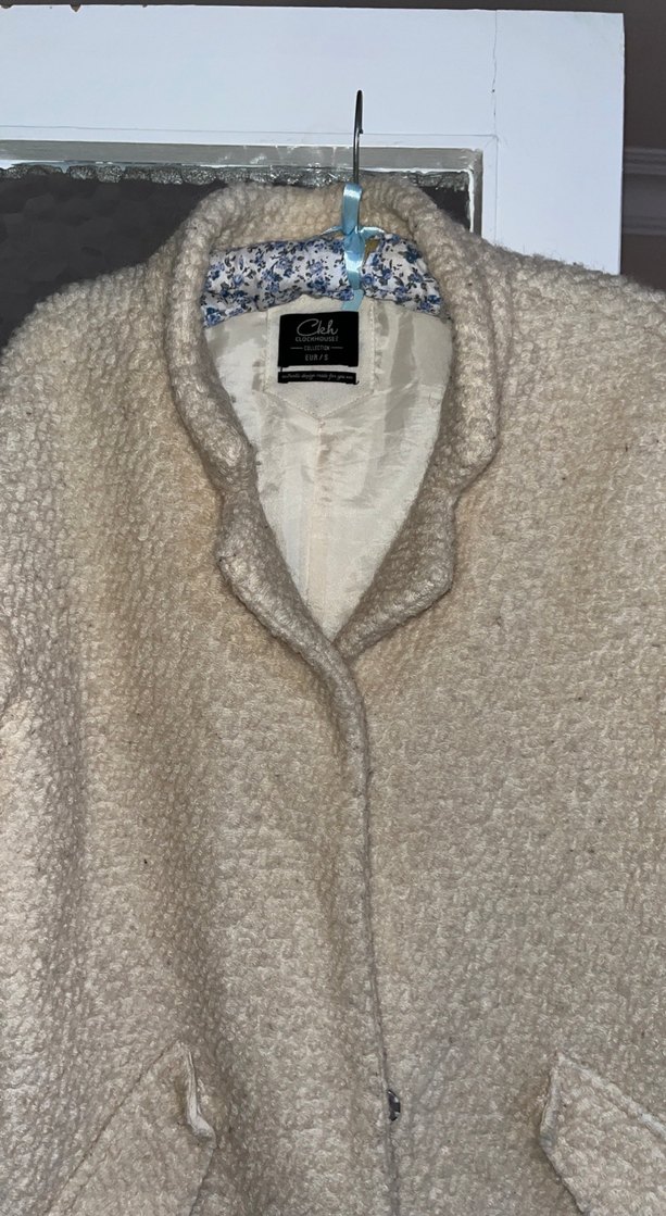 Krem Renk Kadın Kaban - Görsel 3