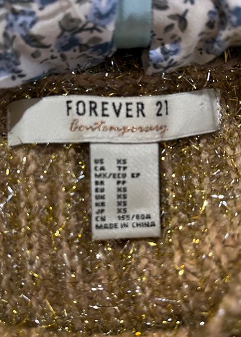 Kadın Altın Rengi Örgü Salaş Kazak - Görsel 7