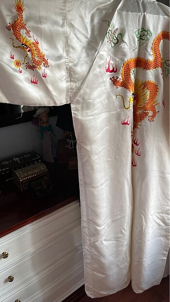 İpek kimono sabahlık - Görsel 5