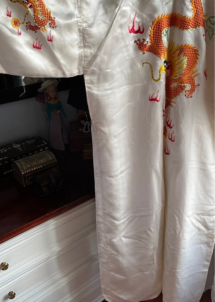 İpek kimono sabahlık - Görsel 2