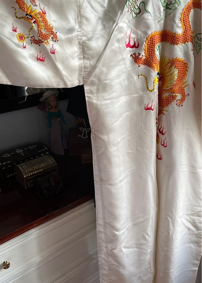 İpek kimono sabahlık - Görsel 5