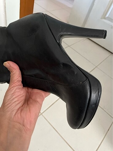 Hakiki deri topuklu şık Çizme - Görsel 6