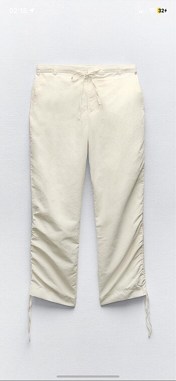 ZARA kenarları büzgülü pantolon