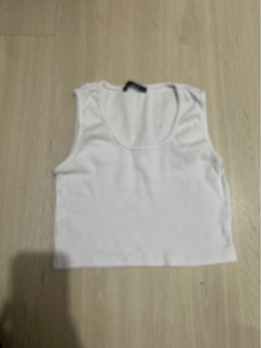 Beyaz Crop Atlet