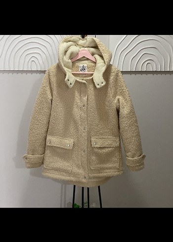 Bej Mini Peluş Kadın Ceket