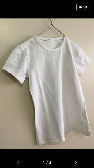 Diğer Beyaz likralı t shirt