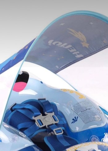 Çocuklar için Mavi Şişme Yüzme Simidi - Görsel 8