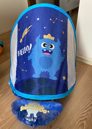 Çocuklar için Mavi Şişme Yüzme Simidi - Görsel 6