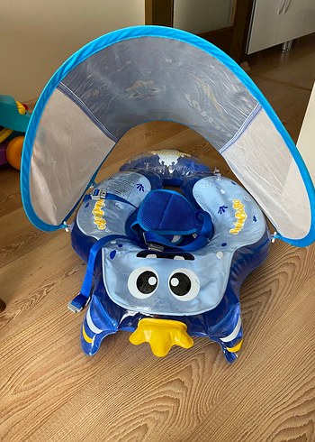 Çocuklar için Mavi Şişme Yüzme Simidi - Görsel 4