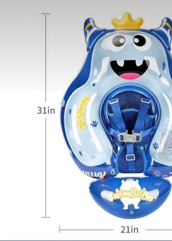 Çocuklar için Mavi Şişme Yüzme Simidi - Görsel 9