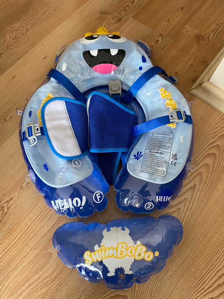 Çocuklar için Mavi Şişme Yüzme Simidi - Görsel 3