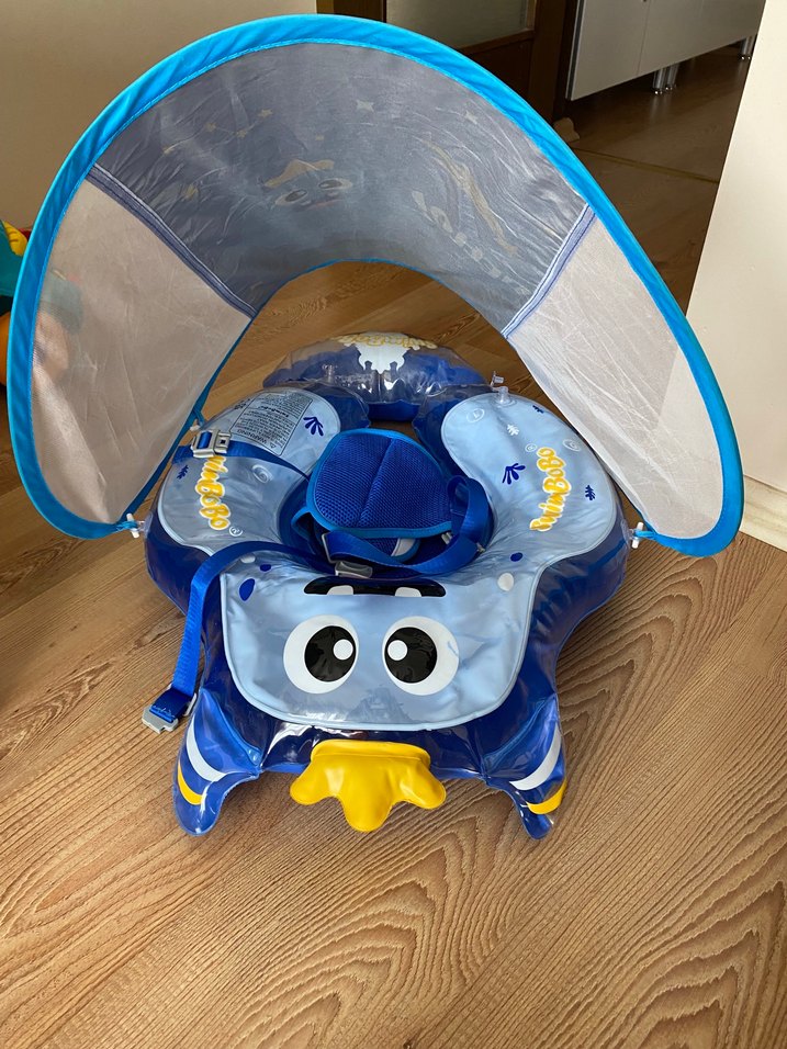 Çocuklar için Mavi Şişme Yüzme Simidi - Görsel 5