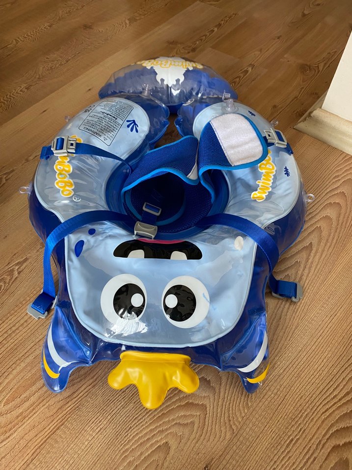 Çocuklar için Mavi Şişme Yüzme Simidi - Görsel 2