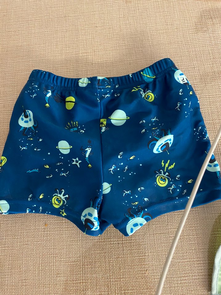 Çocuklar için Baskılı Mavi deniz şortu - Görsel 2