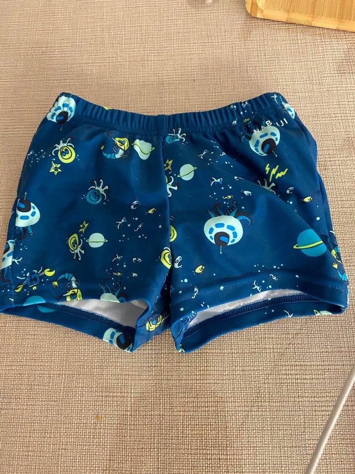 Çocuklar için Baskılı Mavi deniz şortu - Görsel 3