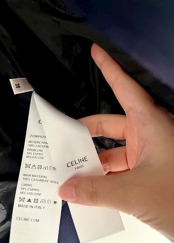 CELİNE Orijinal Kaşmir Lacivert Kapüşonlu Fermuarlı Kadın Ceket - Görsel 6