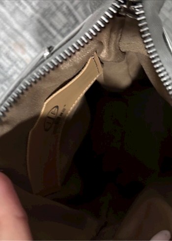 Elle Metalik Gri Fermuarlı Kadın Çantası - Görsel 6