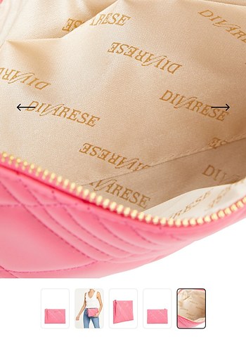 Pembe Deri Kadın El Çantası - Görsel 3