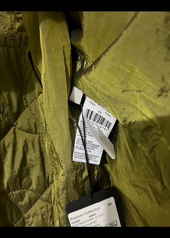 Kuşaklı Haki Kadın Mont - Görsel 4