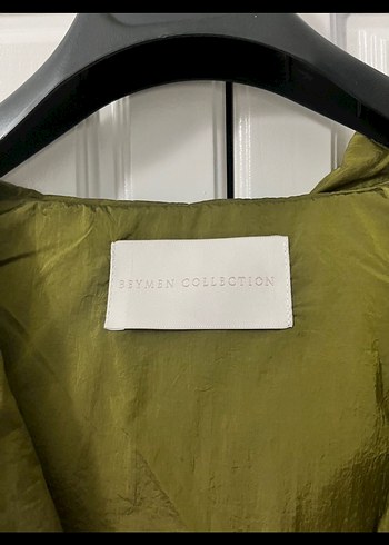 Kuşaklı Haki Kadın Mont - Görsel 2