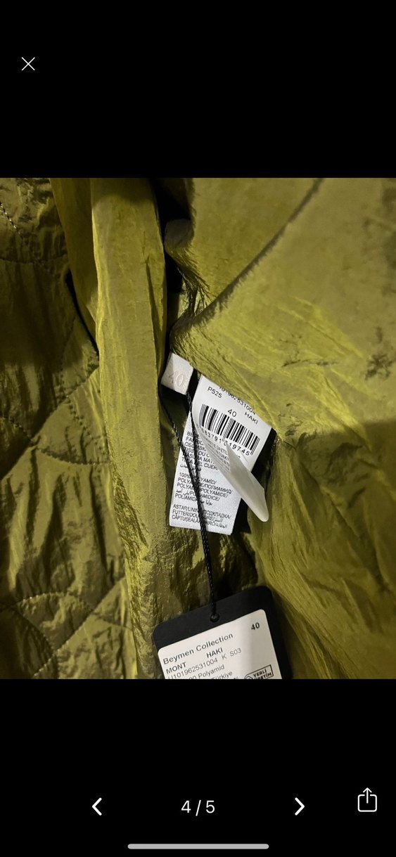 Kuşaklı Haki Kadın Mont - Görsel 4