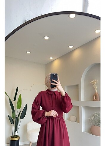 Elfida moda Cansel mor elbise tesettür 