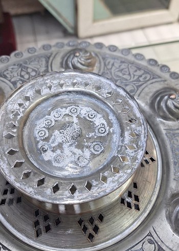 Gri İşlemeli Antika abdestlik - Görsel 5