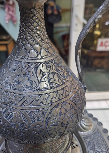 Gri İşlemeli Antika abdestlik - Görsel 3