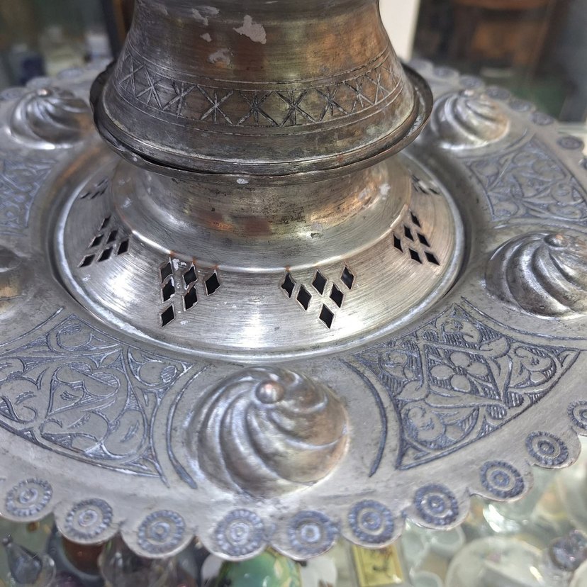 Gri İşlemeli Antika abdestlik - Görsel 4