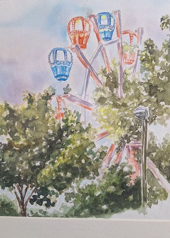 Pastel Renkli Çoklu Çerçeveli sulu boya Tablo - Görsel 5