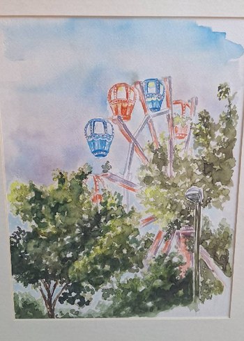 Pastel Renkli Çoklu Çerçeveli sulu boya Tablo - Görsel 2