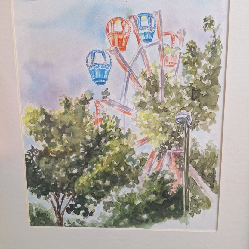 Pastel Renkli Çoklu Çerçeveli sulu boya Tablo - Görsel 5