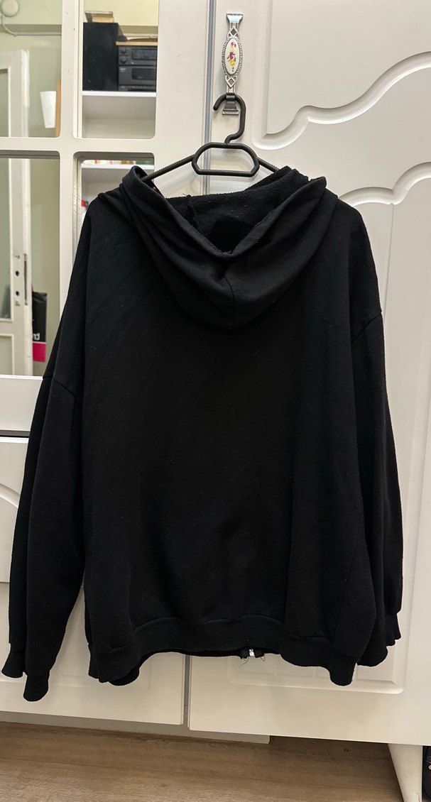 Siyah Fermuarlı Kadın Sweatshirt - Görsel 2