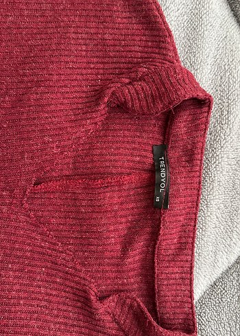 bordo kazak crop - Görsel 2