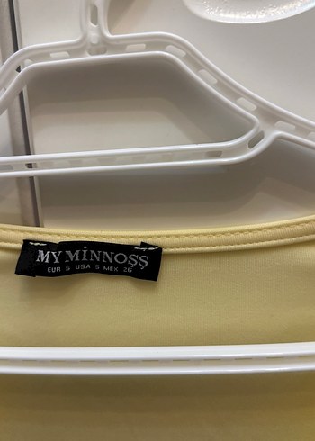 Sarı V Yakalı Kadın Keten Bluz - Görsel 2