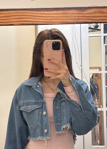 Kadın Mavi Denim Düğmeli Ceket - Görsel 3