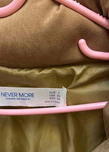 Kahverengi Süet Kadın Kışlık mont - Görsel 3