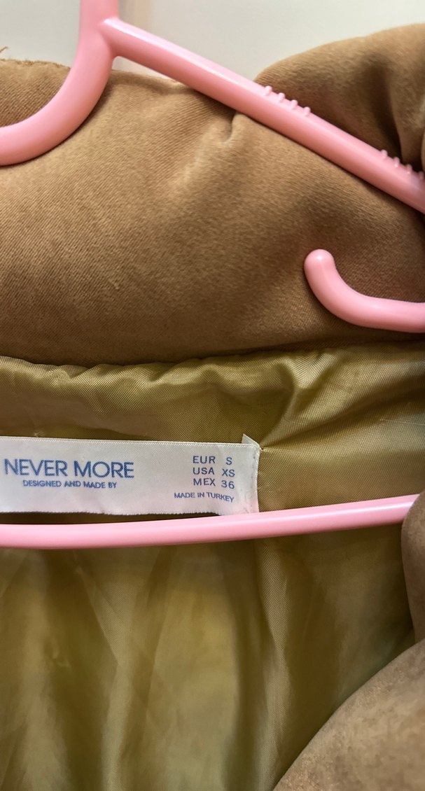 Kahverengi Süet Kadın Kışlık mont - Görsel 3