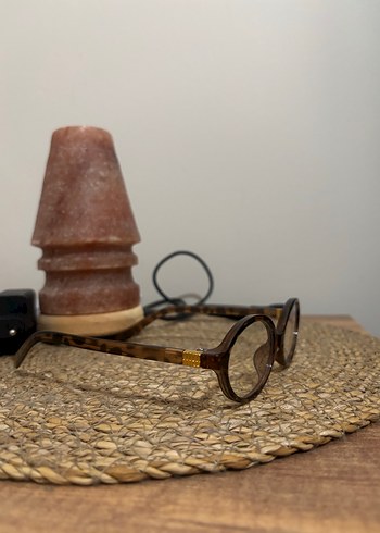 Şeffaf Kahverengi Minimalist Kadın Gözlüğü leopar - Görsel 2