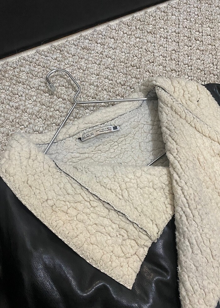 Kürklü deri ceket - Görsel 2