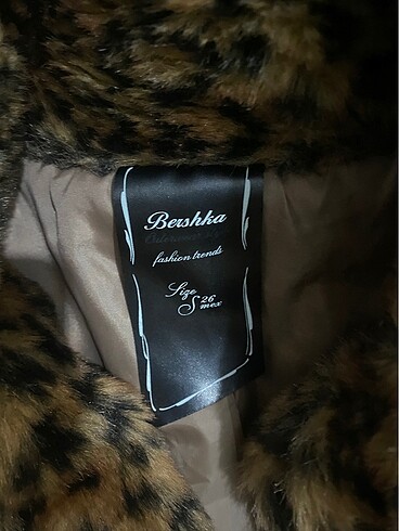 s Beden camel Renk Bershka leoparlı kürk yelek