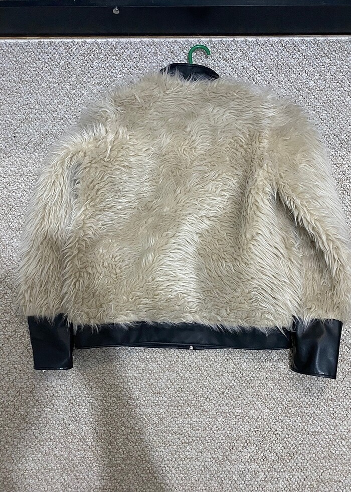 Kürk görünümlü deri ceket - Görsel 3