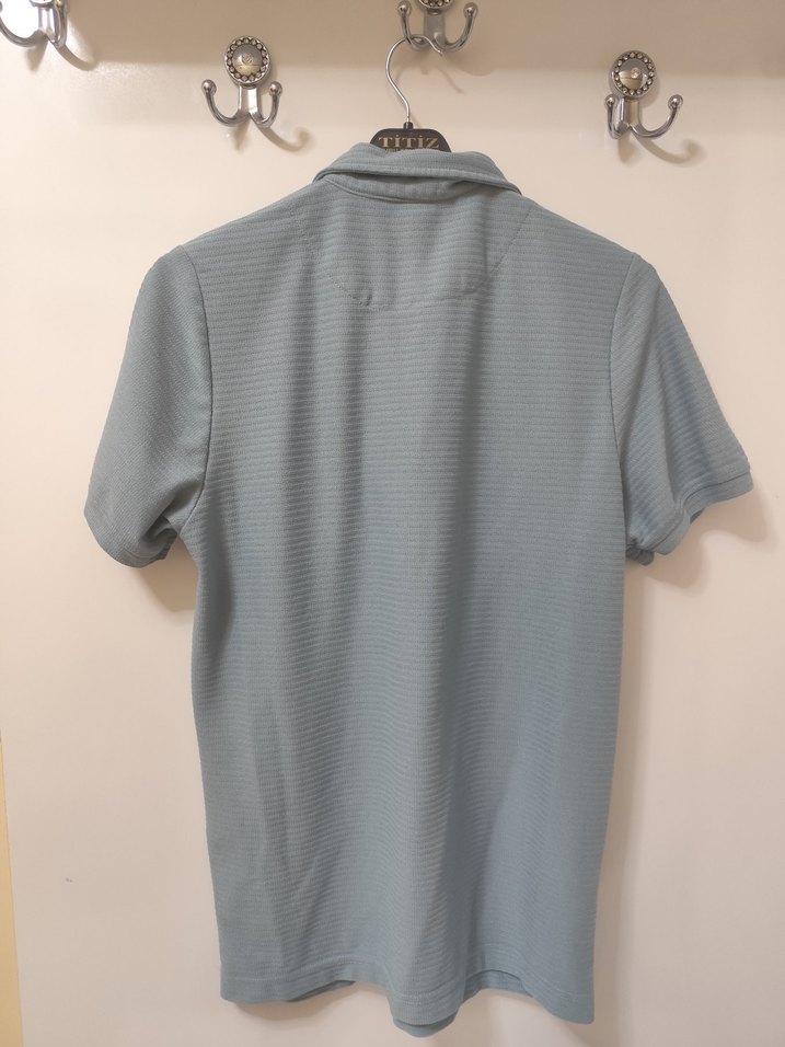 Açık Mavi Erkek Kısa Kollu Polo Tişört - Görsel 3