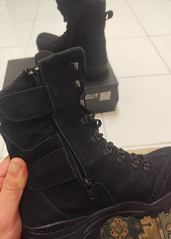 Siyah Süet Kamuflaj Desenli Erkek Bot - Görsel 7