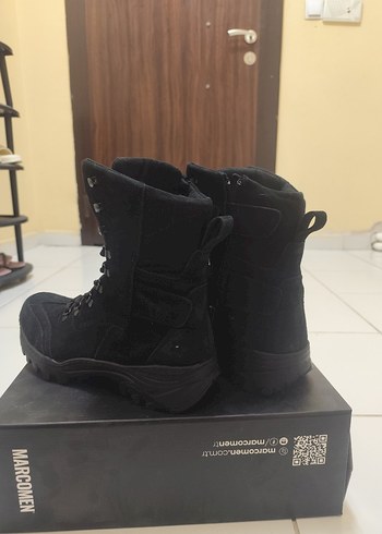 Siyah Süet Kamuflaj Desenli Erkek Bot - Görsel 5