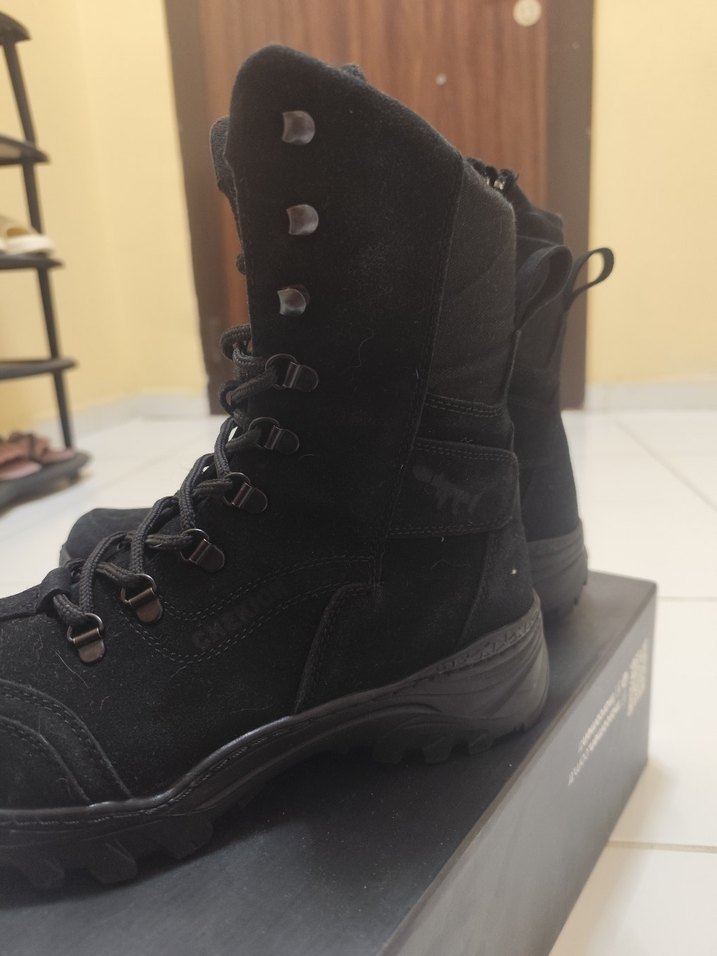 Siyah Süet Kamuflaj Desenli Erkek Bot - Görsel 4