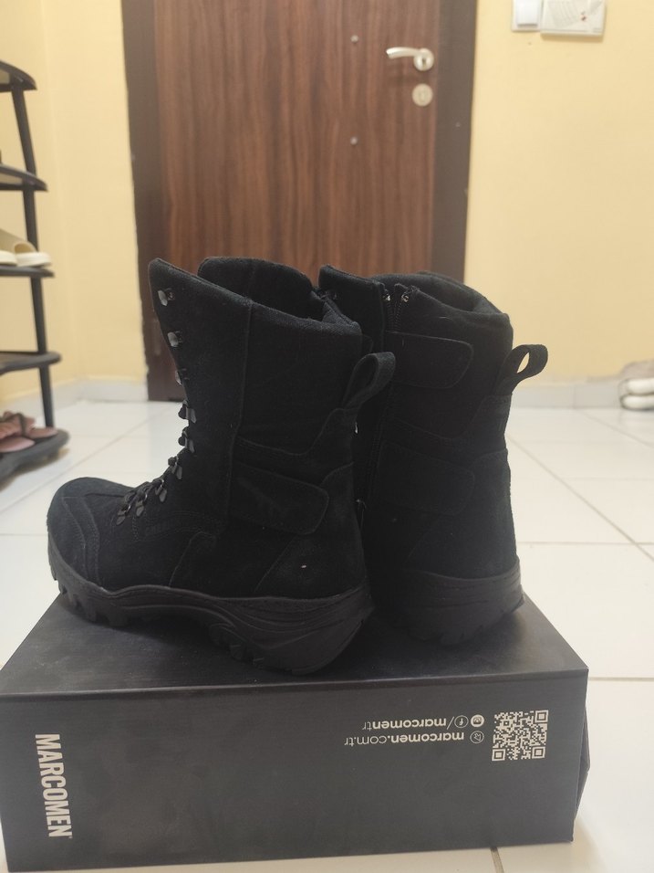 Siyah Süet Kamuflaj Desenli Erkek Bot - Görsel 5