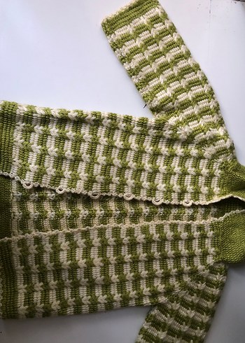 Yeşil Bohem Örgü  Hırkası - Görsel 3