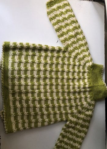 Yeşil Bohem Örgü  Hırkası - Görsel 5