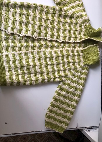 Yeşil Bohem Örgü  Hırkası - Görsel 2